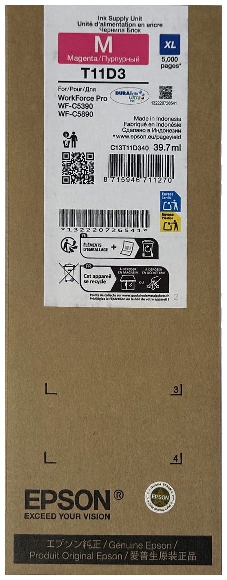Original Epson T11D3 | C13T11D340 Tinte Magenta XL