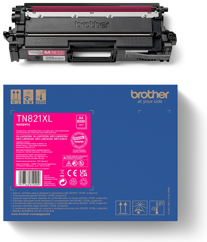 Original Brother TN821XLM Toner Magenta