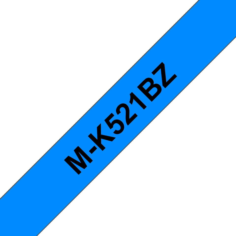 Brother Schriftband M-K M-K521 | 9 mm | Schwarz auf Blau | 8 m
