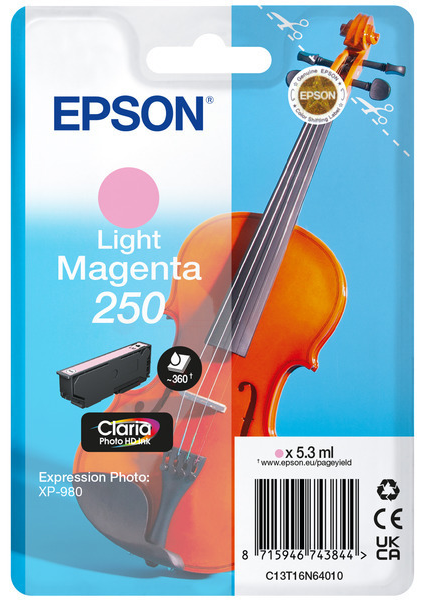 Original Epson 250 | C13T16N64010 Tintenpatrone hell Magenta