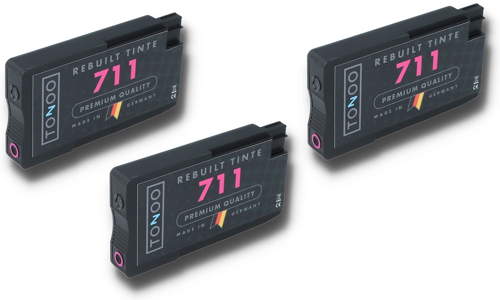 Tonoo® Tinte ersetzt HP CZ135A | 711 Magenta | 3 Stück