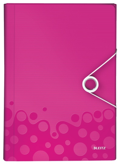 Leitz Fächermappe WOW 4589 | DIN A4 | 6 Fächer | Pink | Polypropylen (PP)