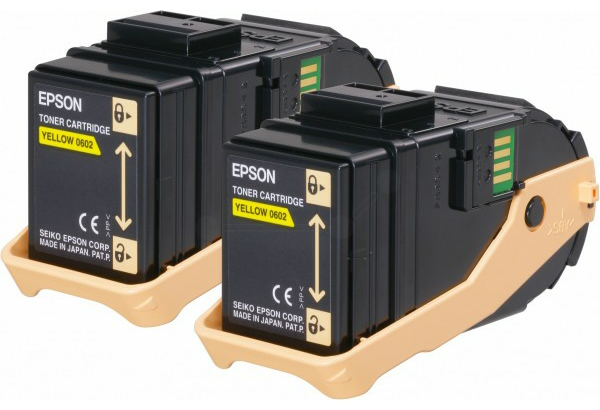 Original Epson 0606 | C13S050606 Toner Gelb (2 Stück)