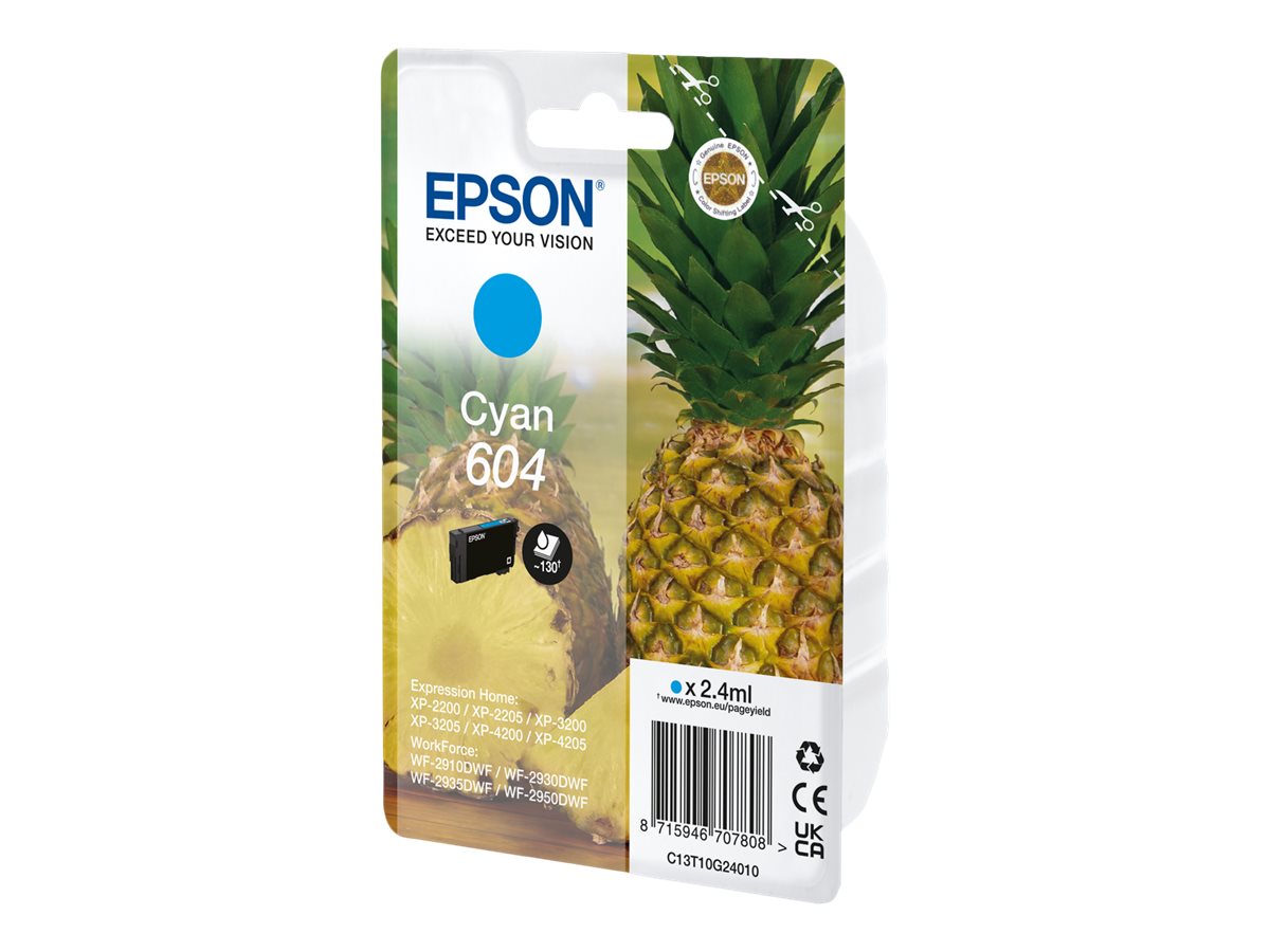 Original Epson 604 | C13T10G24010 Tinte Cyan