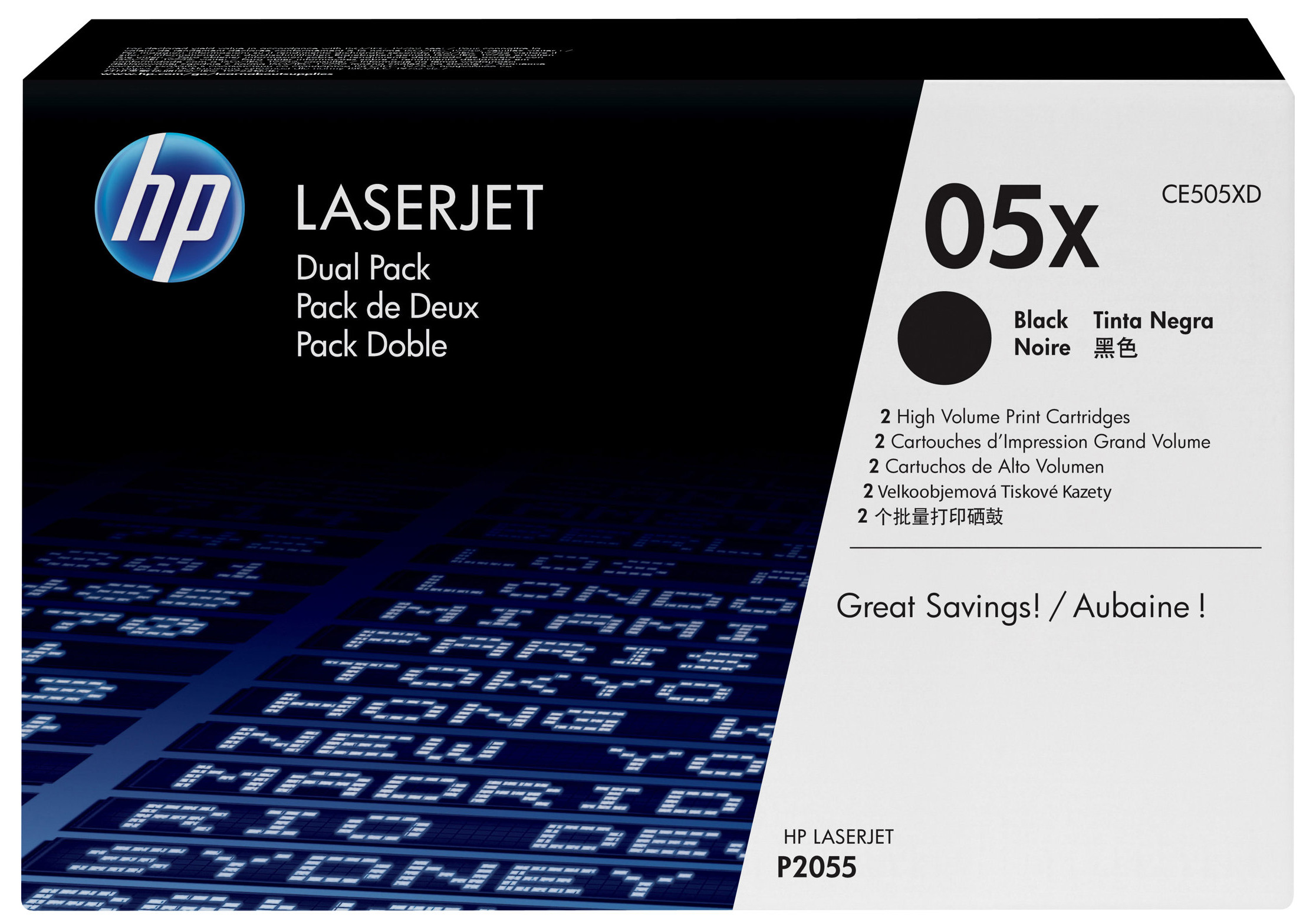 Original HP CE505XD | 05X Toner Schwarz Doppelpack XL
