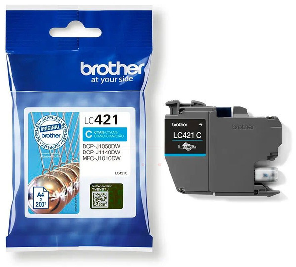 Original Brother LC421C Tinte Cyan