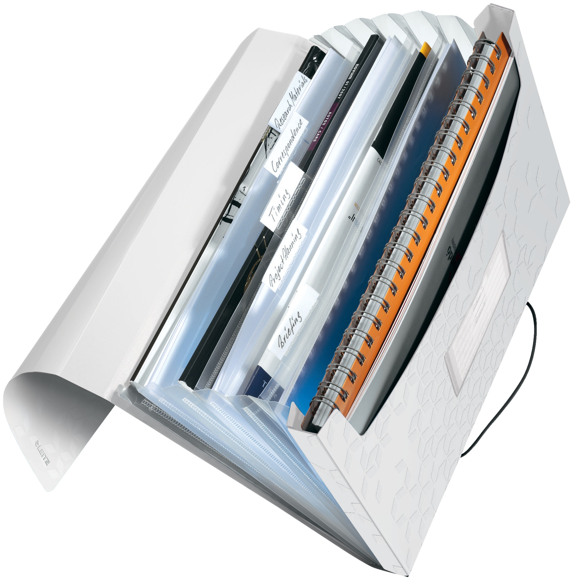 Leitz Fächermappe WOW 4589 | DIN A4 | 6 Fächer | Weiß | Polypropylen (PP)