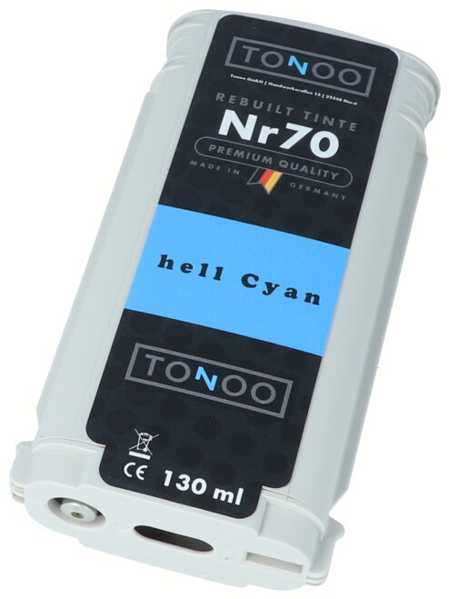 Tonoo® Tinte ersetzt HP 70 | C9390A hell Cyan