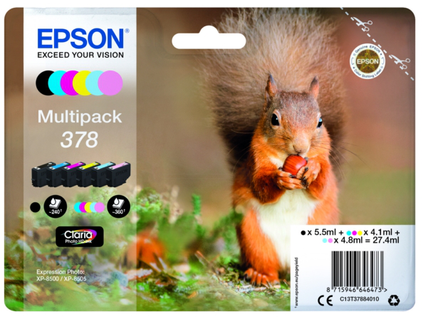 Original Epson 378 | C13T37884010 Tinte Spar Set | 6 Farben