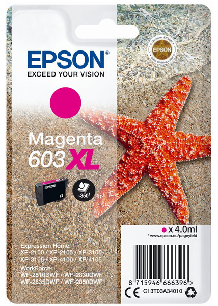 Original Epson 603XL | C13T03A34010 Tinte Magenta XL