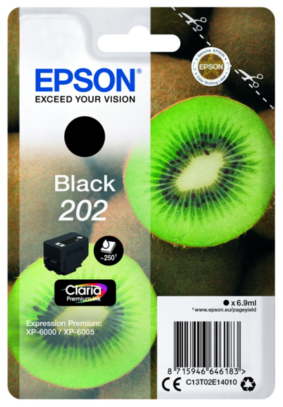 Original Epson 202 | C13T02E14010 Tinte Schwarz