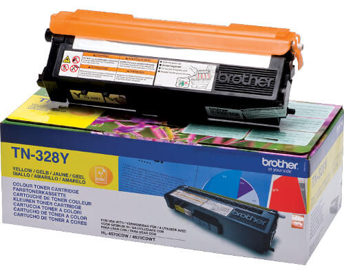 Original Brother TN328Y Toner Gelb XXL