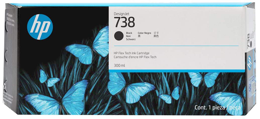 Original HP 738 | 498N8A Tinte Schwarz XL
