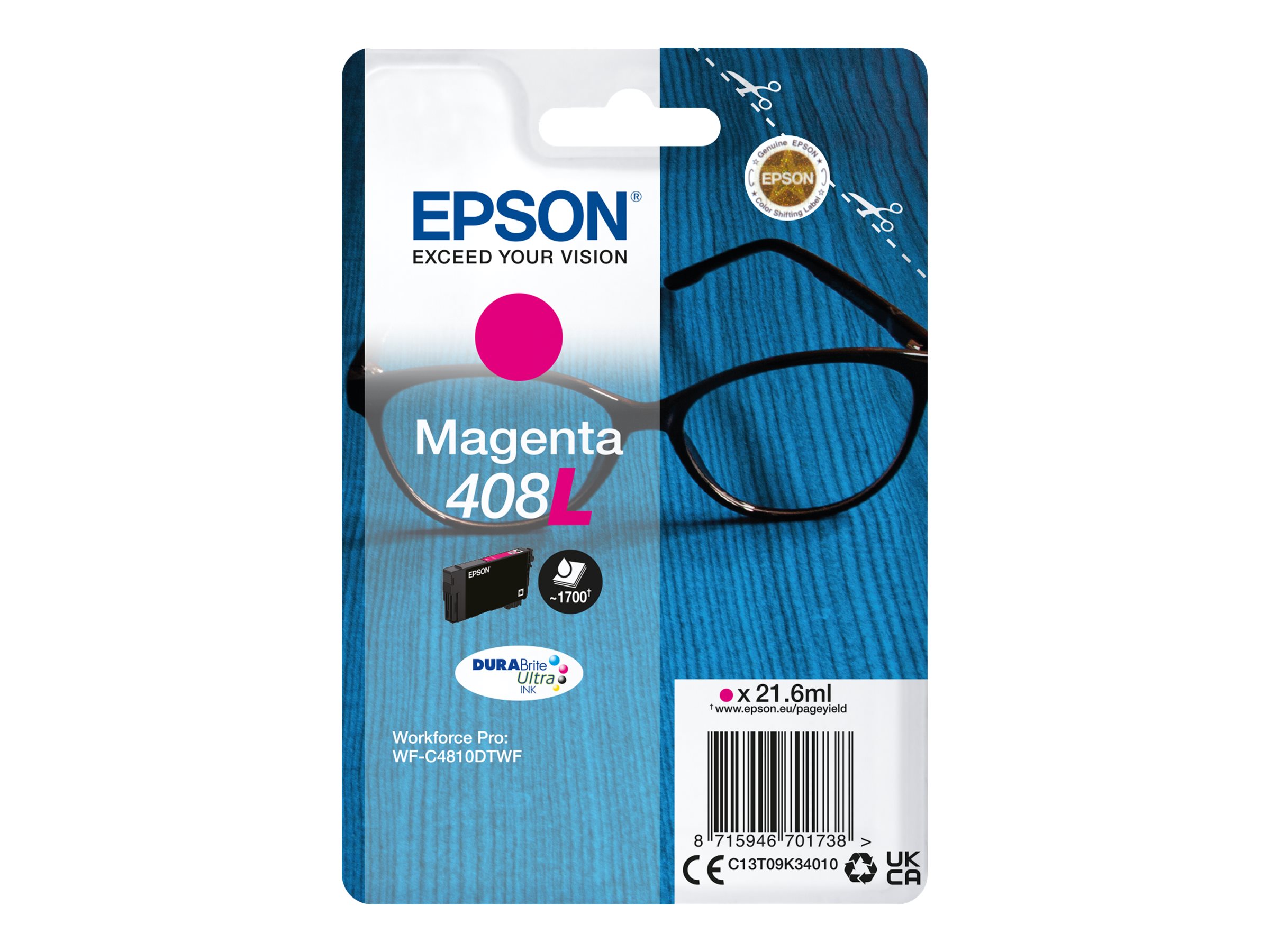 Original Epson 408L | C13T09K34010 Tinte Magenta XL