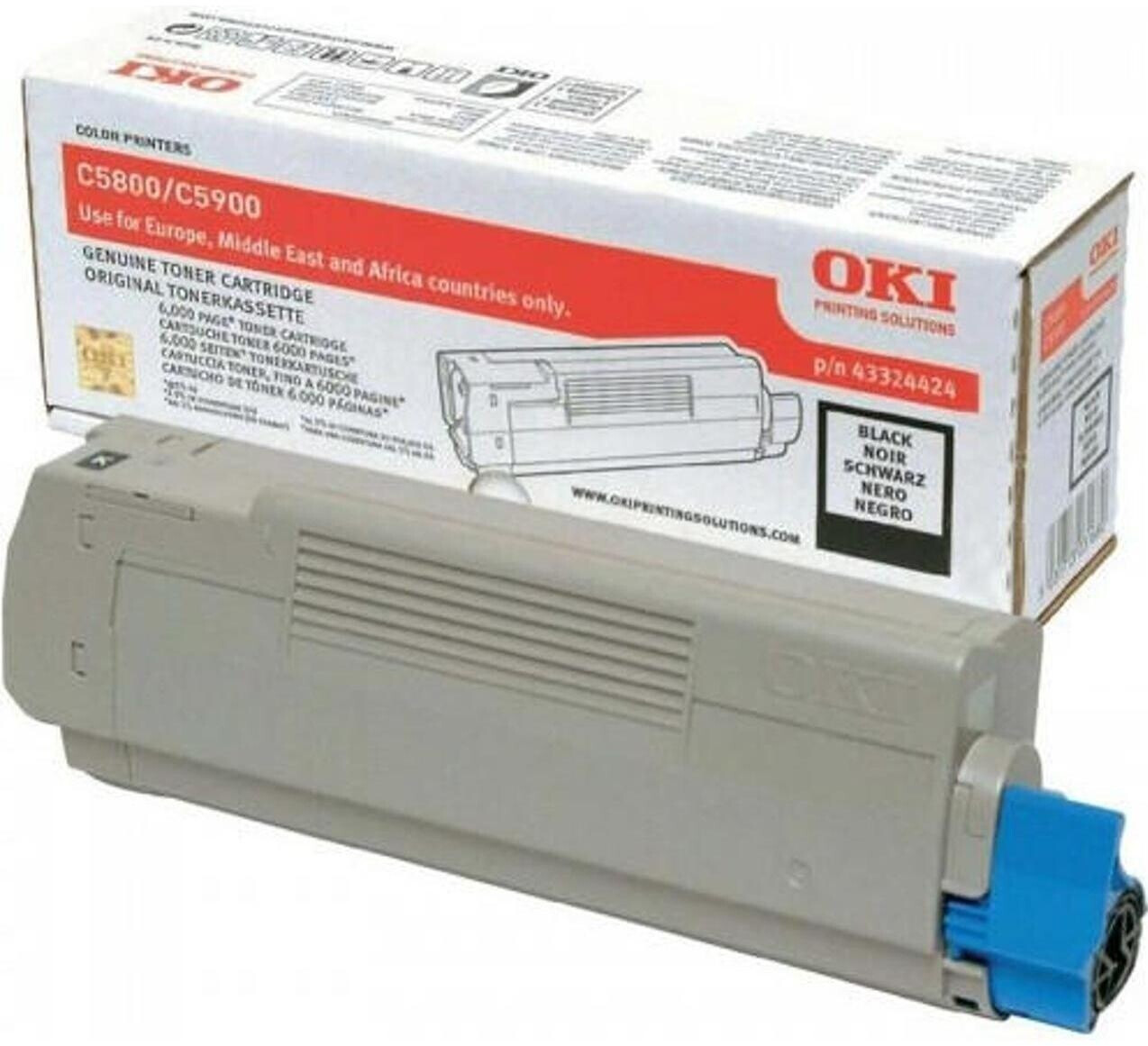 Original OKI 43324424 Toner Schwarz
