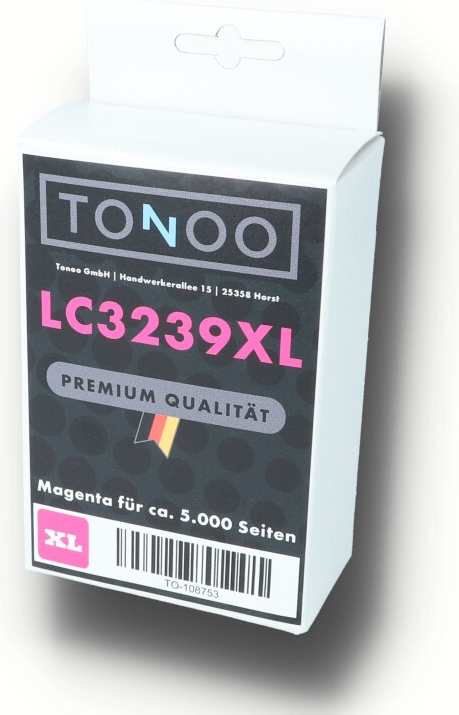 Tonoo® Tinte ersetzt Brother LC3239XLM Magenta XL