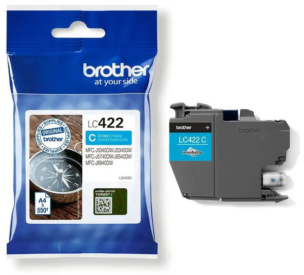 Original Brother LC422C Tinte Cyan