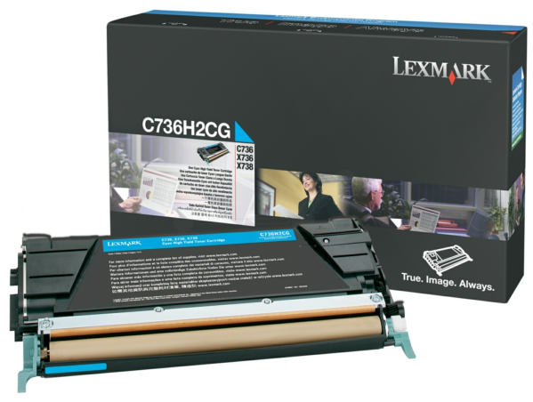 Original Lexmark C736H2CG Toner Cyan XL