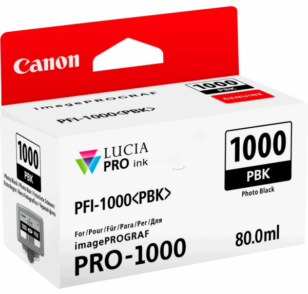 Original Canon 0546C001 | PFI1000 PBK Tinte Foto Schwarz