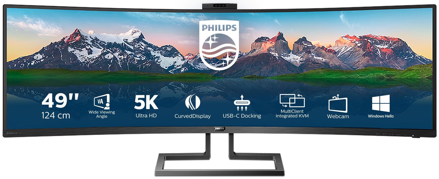 Philips P Line | Curved Curved-Monitor 48,8 zoll | 124 cm | DQHD | 5120 x 1440 | Schwarz