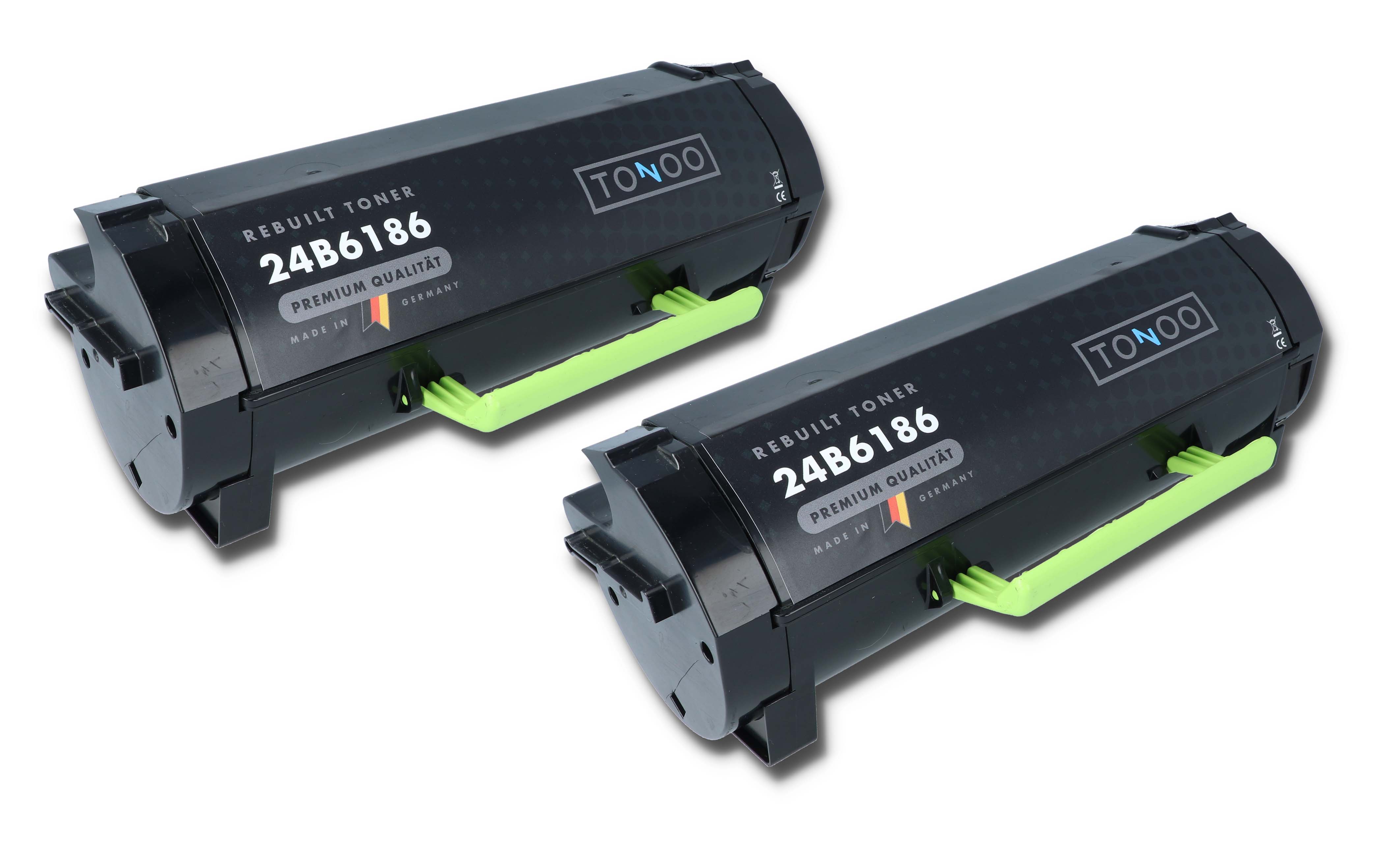 Tonoo® Toner ersetzt Lexmark 24B6186 Schwarz Doppelpack