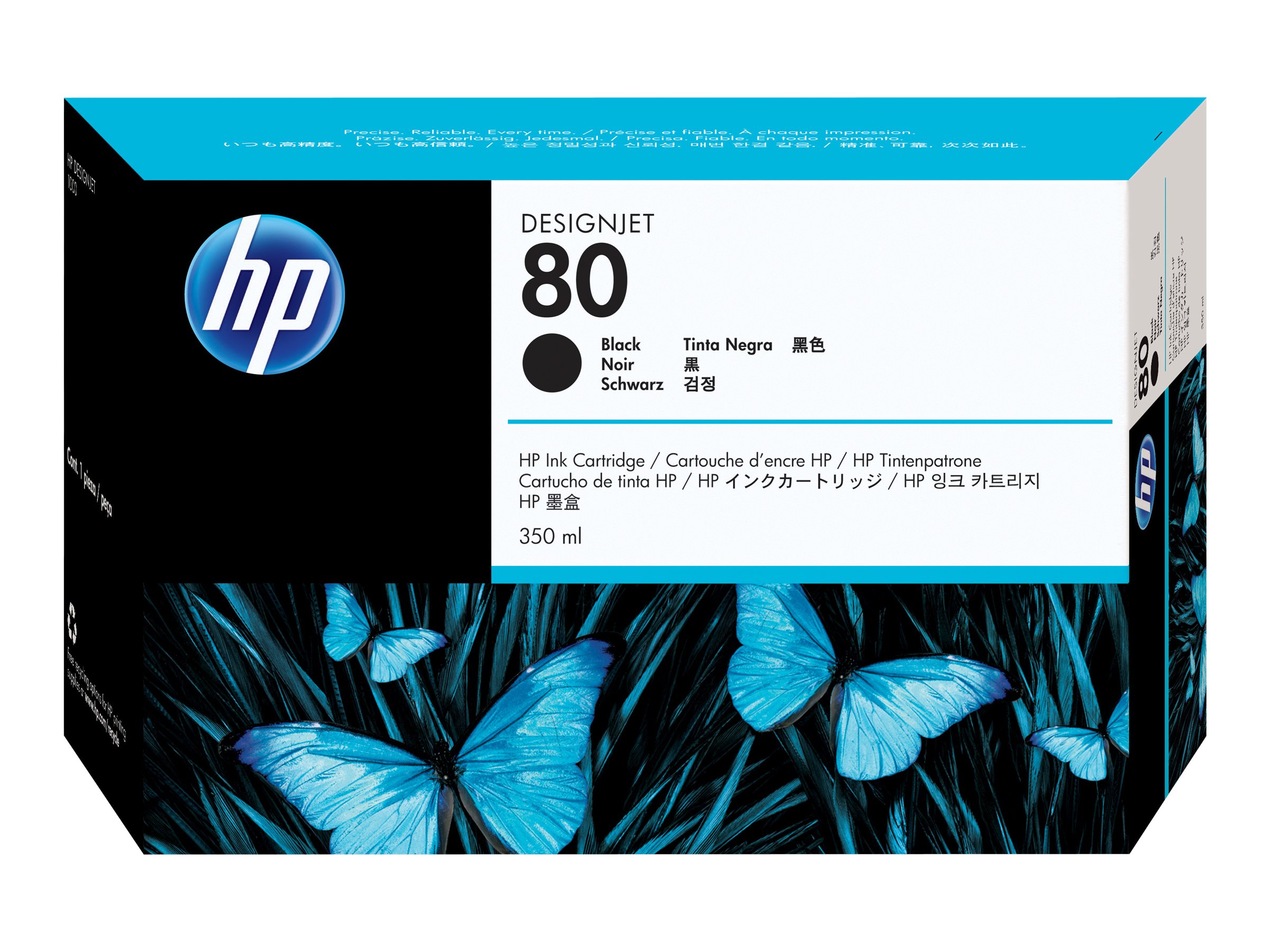 Original HP 80 | C4871A Tinte Schwarz XL ( 2016 )