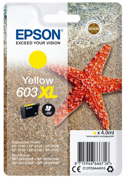 Original Epson 603XL | C13T03A44010 Tinte Gelb XL