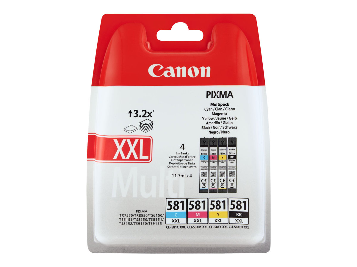 Original Canon CLI581 XXL | 1998C005 Tinte Spar Set XXL ( 4 Farben )