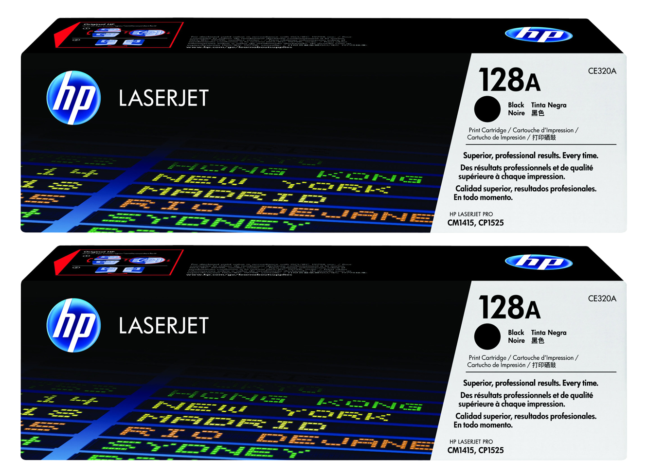 Original HP CE320AD | 128A Toner Schwarz | 2 Stück