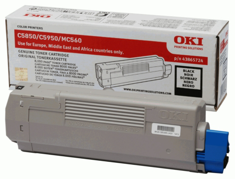 Original OKI 43865724 Toner Schwarz