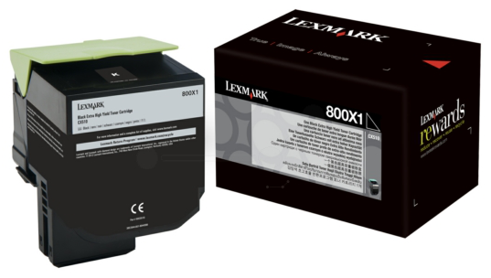Original Lexmark 80C0X10 / 800X1 Toner Schwarz