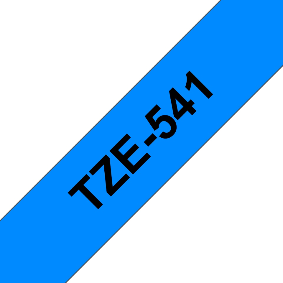 Brother Schriftband TZe-541 | 18 mm | Schwarz auf Blau | 8 m