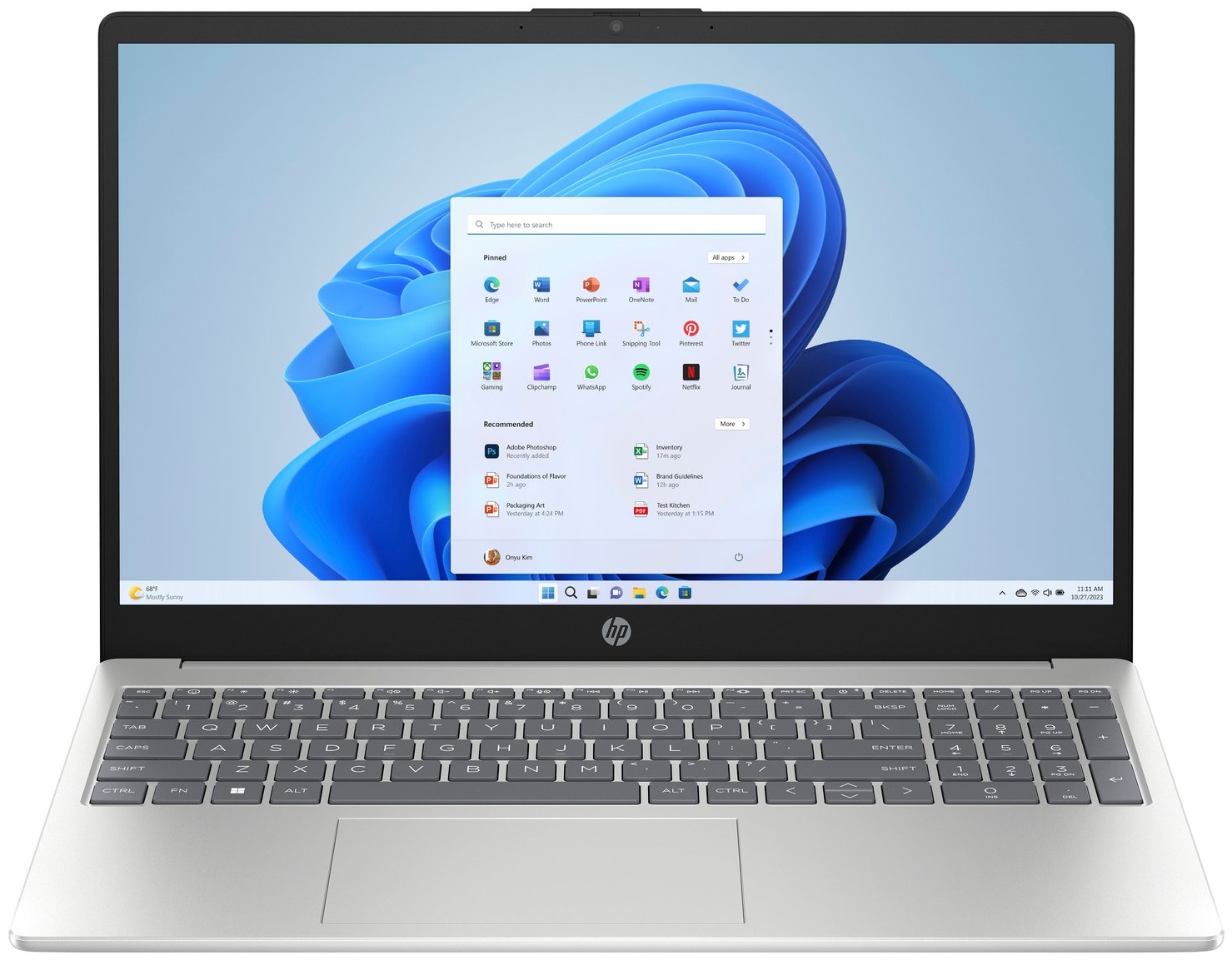 HP 15-fd0519ng Laptop 15,6 Zoll | Intel N150 | 4 GB RAM | 128 GB UFS | Windows 11 Home S