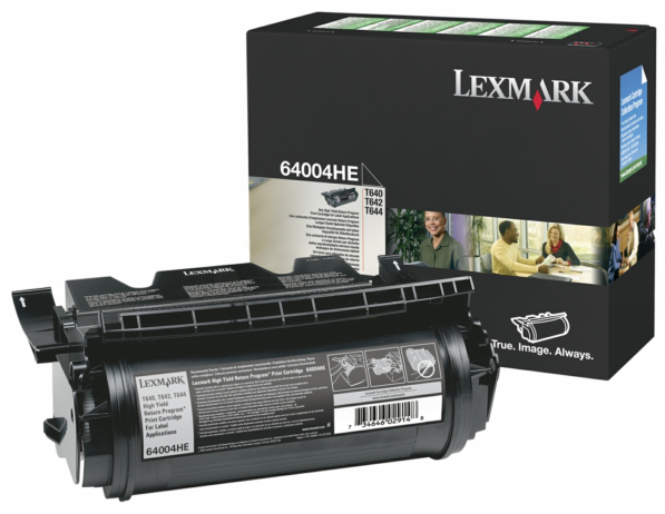 Original Lexmark 64004HE Toner Schwarz für Etiketten