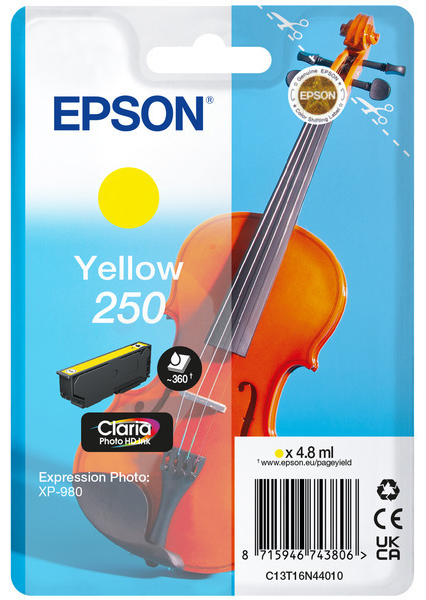 Original Epson 250 | C13T16N44010 Tintenpatrone Gelb