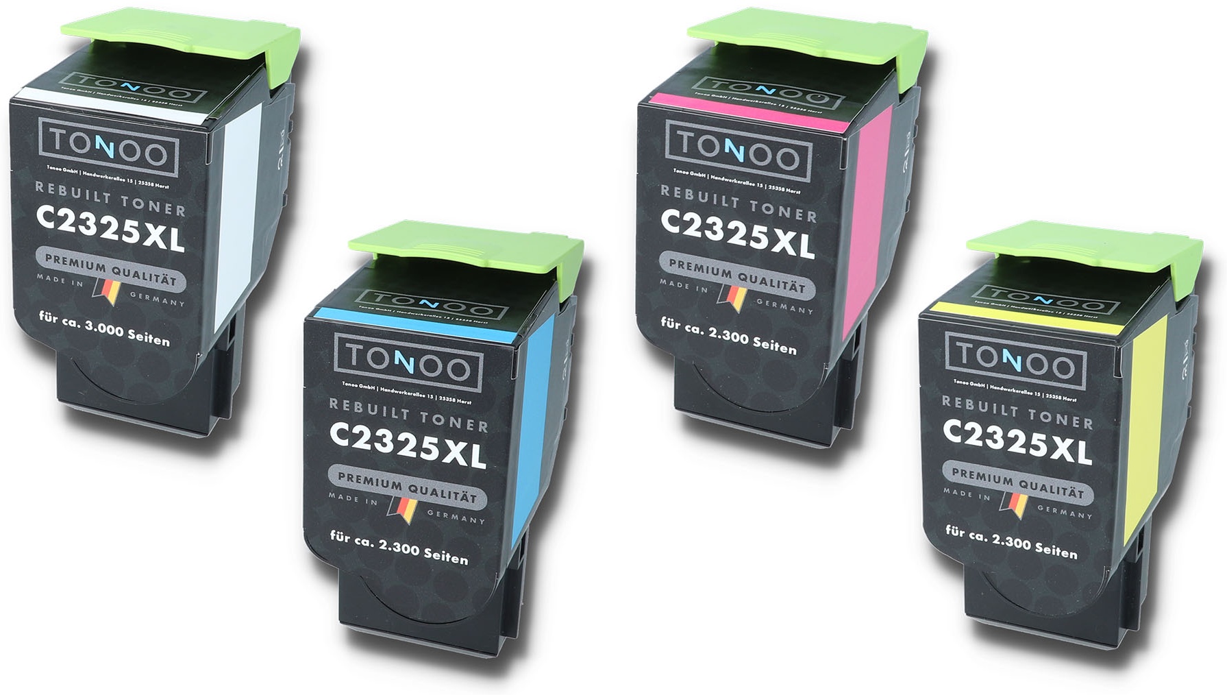 Tonoo® Toner ersetzt Lexmark MC2425 | C2425 | MC2325 | C2325 Spar Set XL