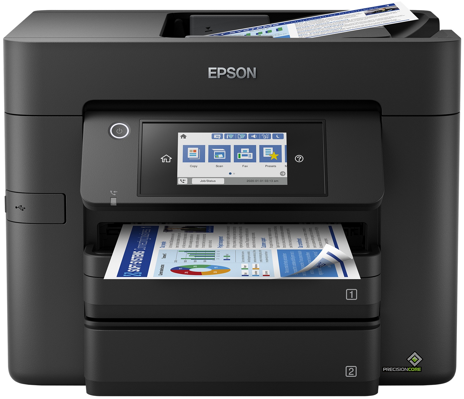 Epson WorkForce Pro WF-4830DTWF Farb Tinten Multifunktionsdrucker | A4 | 36 S./Min | WLAN