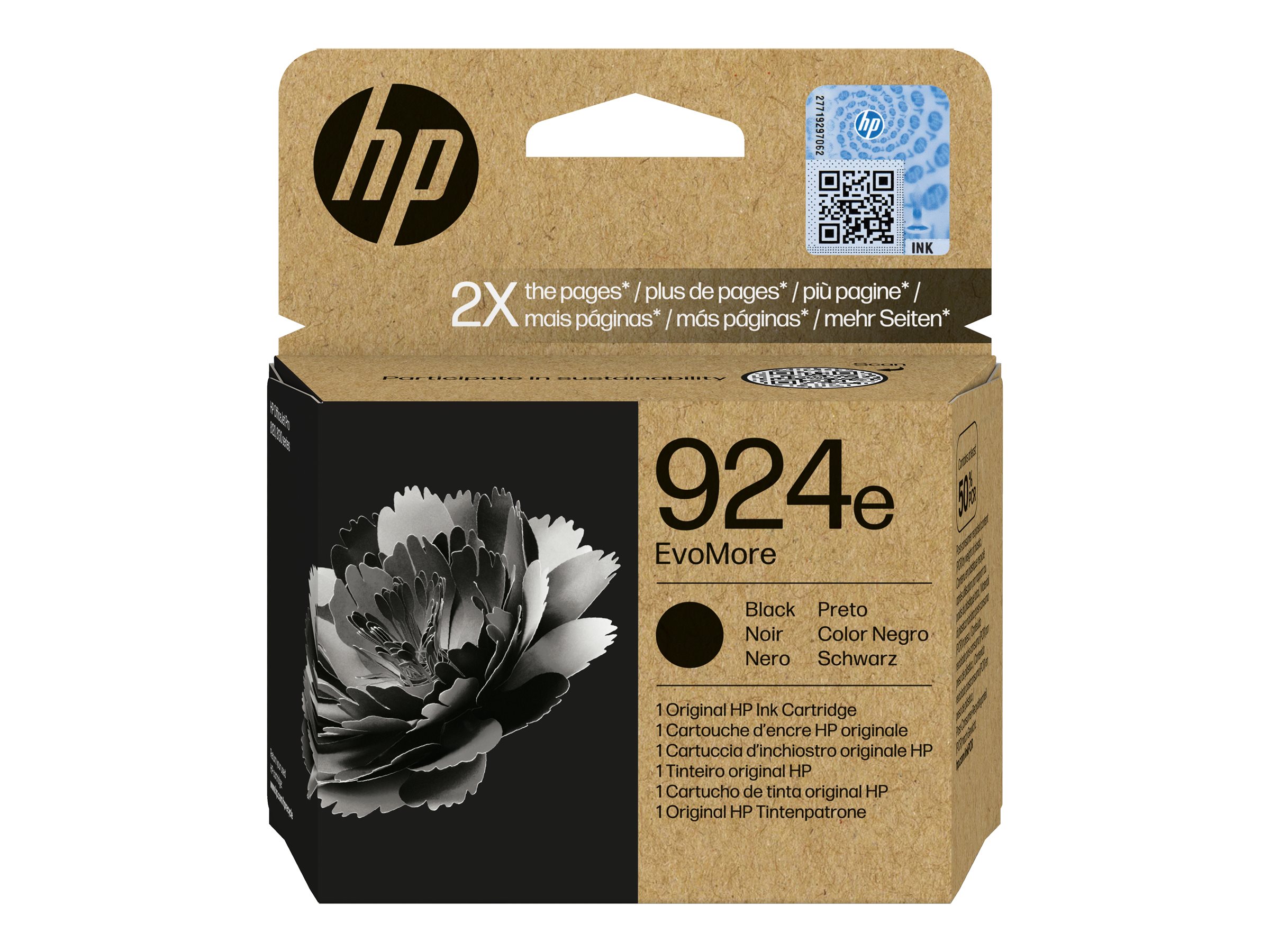 Original HP 924e | 4K0V0NE Tinte Schwarz XL