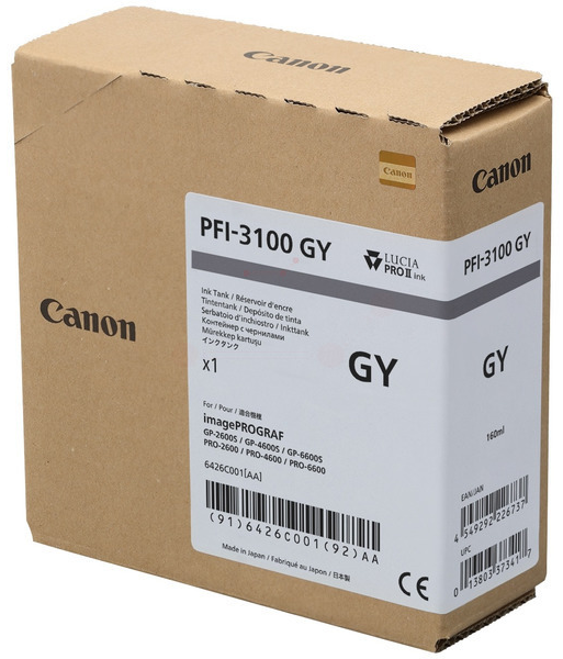 Original Canon PFI3100 | 6426C001 Tintenpatrone Grau