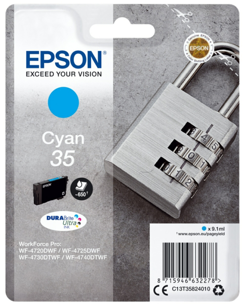 Original Epson 35 | C13T35824010 Tinte Cyan