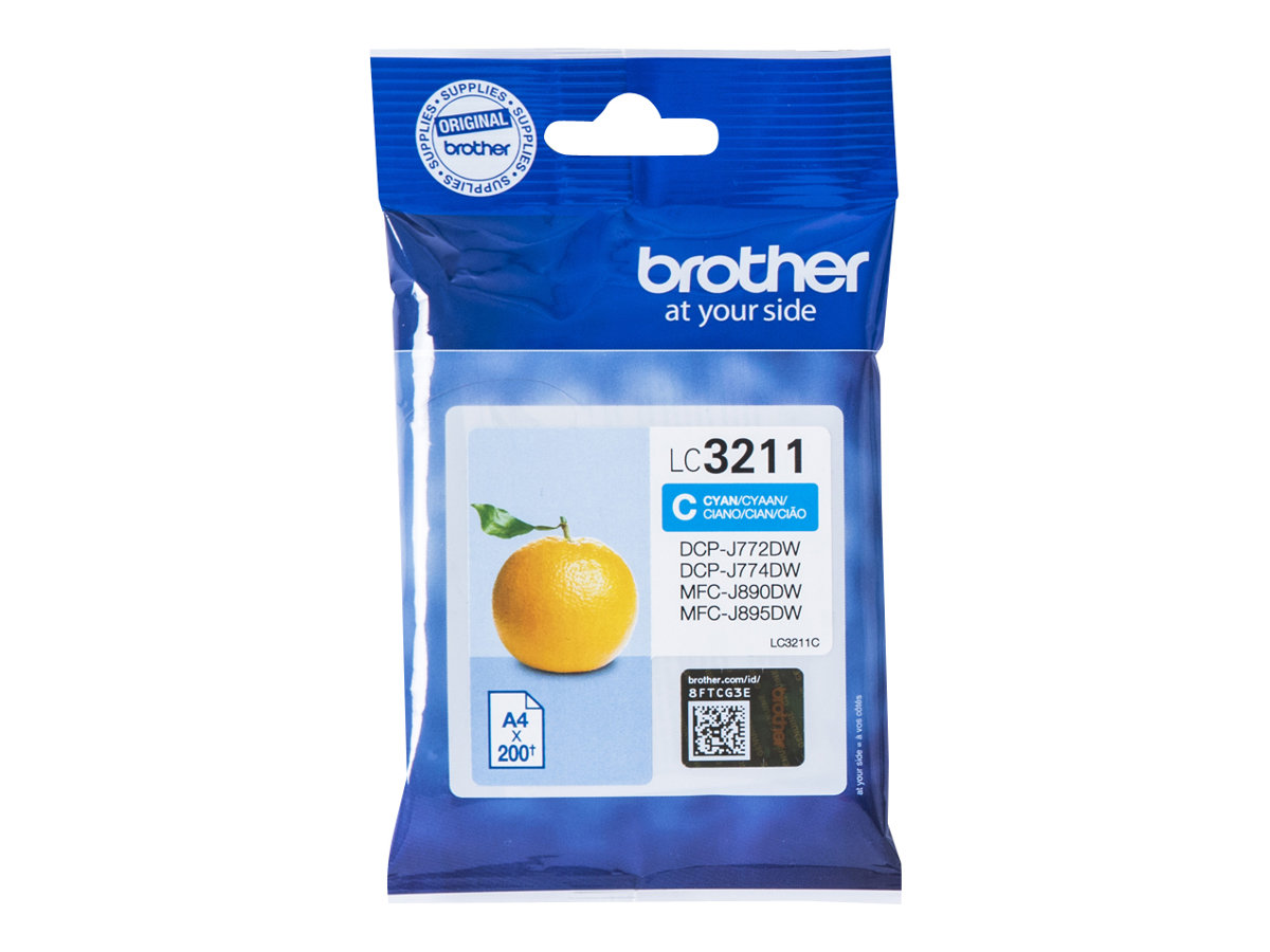 Original Brother LC3211C Tinte Cyan
