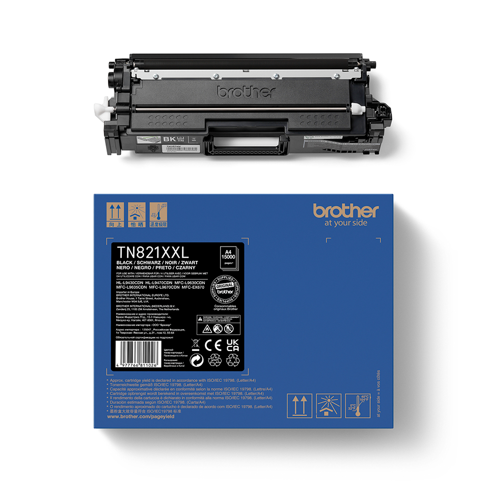 Original Brother TN821XXLBK Toner Schwarz