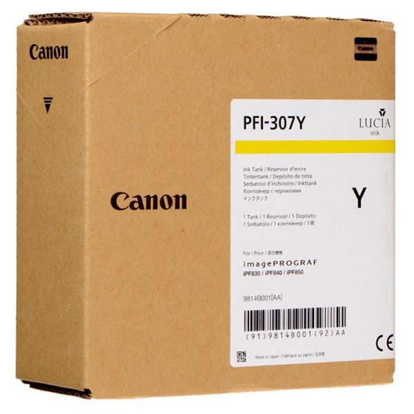 Original Canon PFI307Y | 9814B001 Tinte Gelb