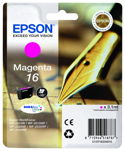 Original Epson 16 | C13T16234012 Tinte Magenta