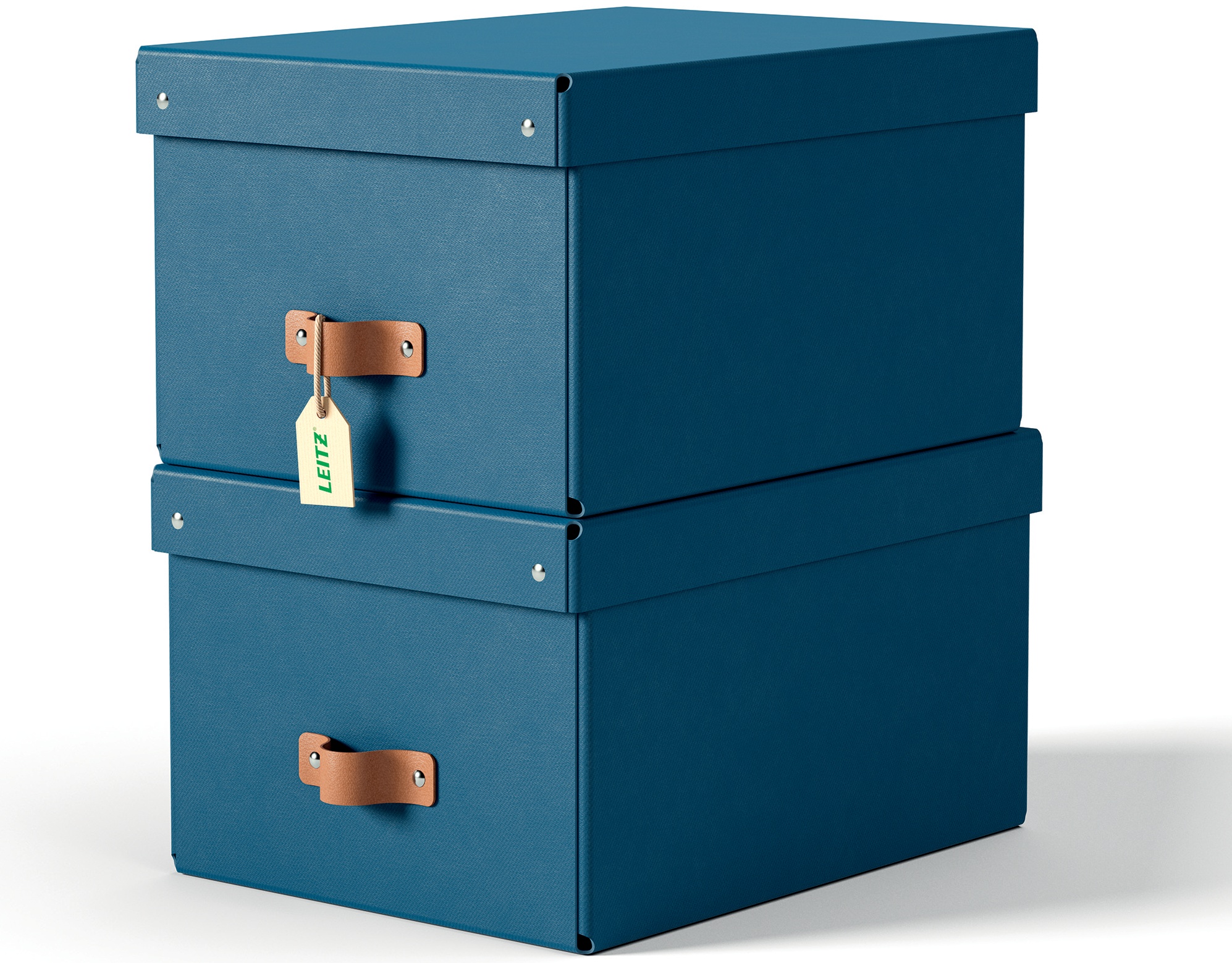 Leitz Aufbewahrungsbox Puro | 17 l | 27 x 37 x 20 cm | Blau | 2er-Pack