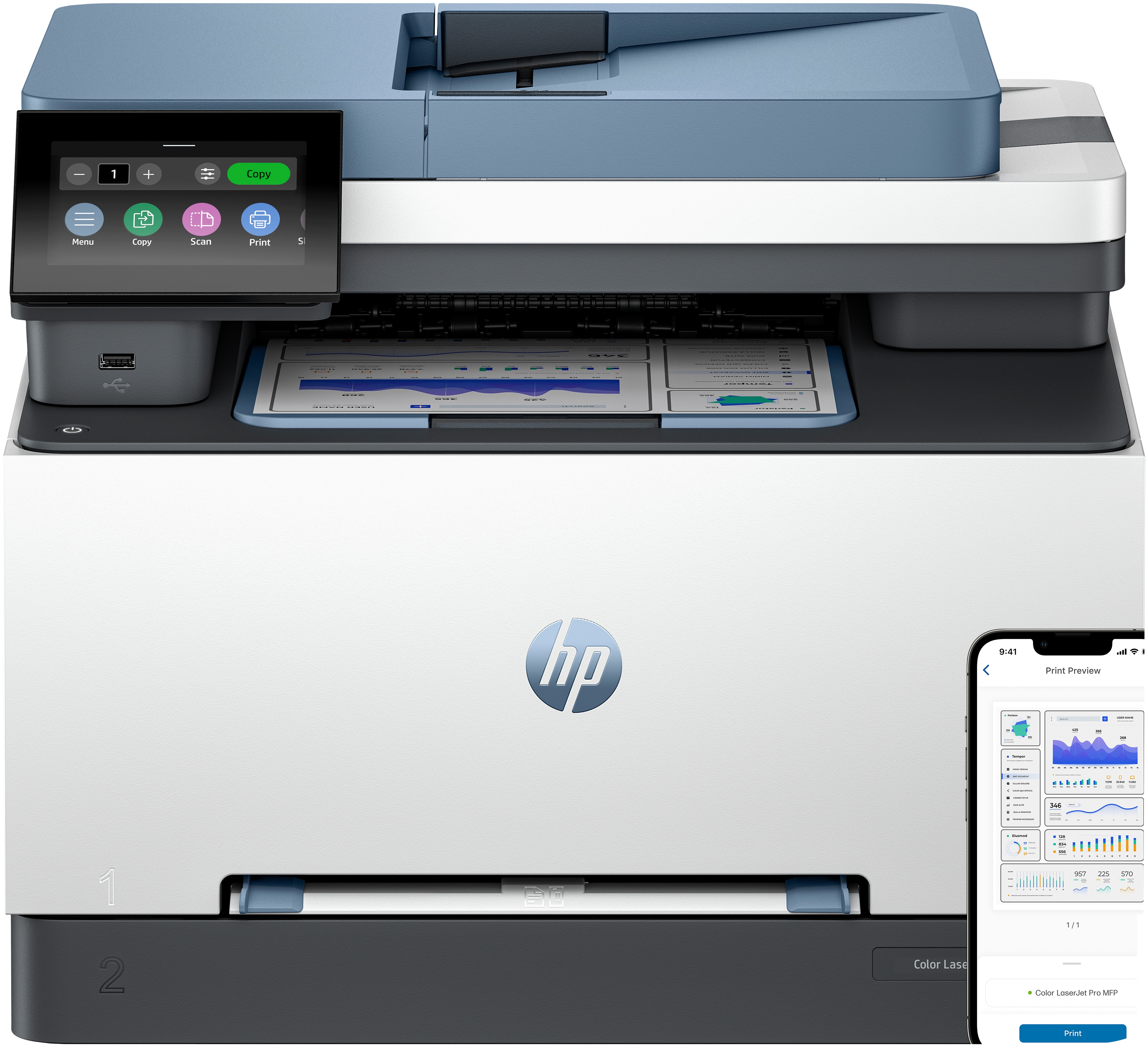 HP LaserJet Pro 3302fdwg Farb Laser Drucker | A4 | 25 S./Min | Duplex | WLAN