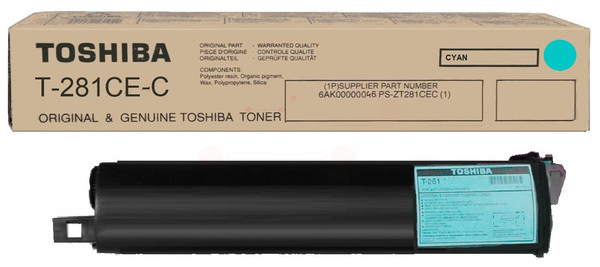 Original Toshiba T-281CE-C | 6AK00000046 Toner Cyan