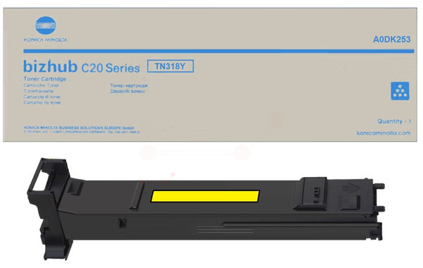 Original Konica Minolta TN318Y | A0DK253 Toner Gelb