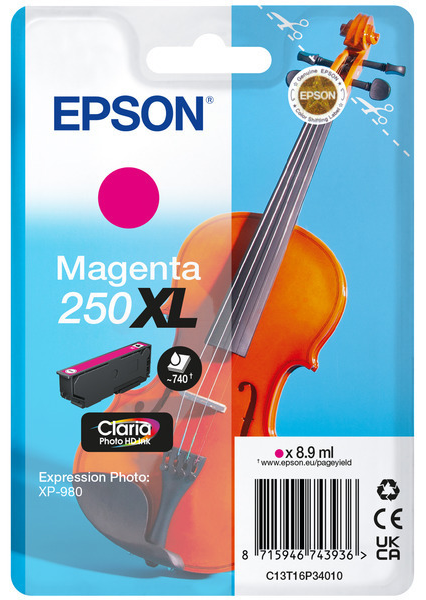 Original Epson 250XL | C13T16P34010 Tintenpatrone Magenta XL