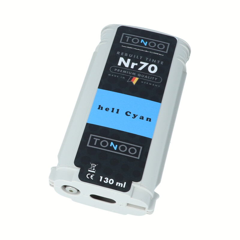 Tonoo® Tinte ersetzt HP 70 | C9390A hell Cyan